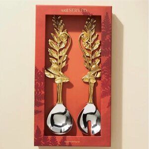 New Anthropologie | Gold & Silver Leaf Sigrid Serving Set